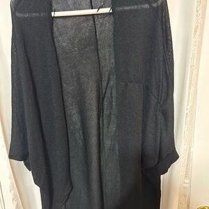 Kismet Black  Cardigan with bat wings . Lightweight for the cool summer evenings
